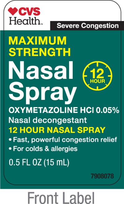 Principal Panel 0.5 Floz Bottle (Maximum Strength Severe Congestion Nasal Spray Front Label)